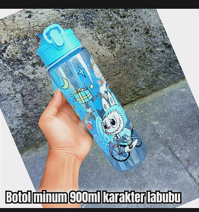 Gambar Botol Minum Anak Labubu Viral Botol Minum Gambar Labubu Ukuran 900Ml Botol  Pastik - hijau toska dari KULAK AN undefined Tokopedia