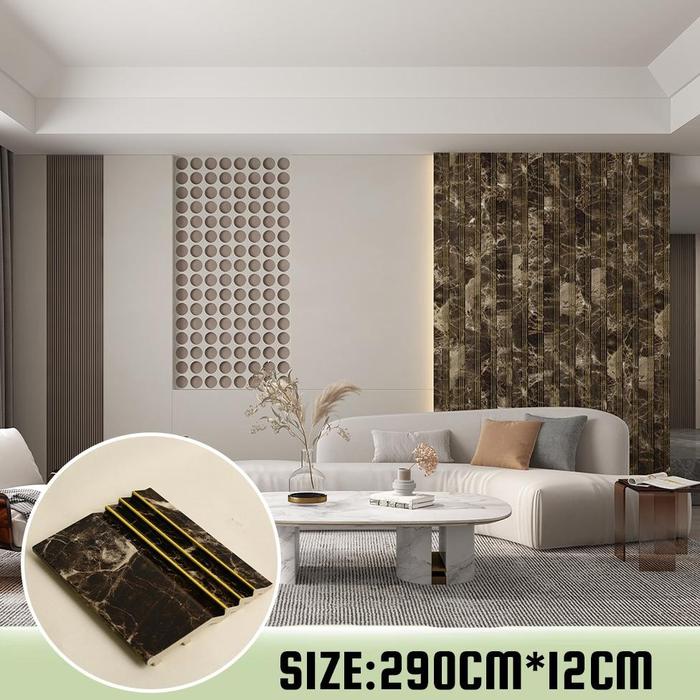Gambar Termurah !!! 290 CM X 12 CM X 1 CM Wall panel Wood Wall Panel PVC Motif List Kayu Gradasi List Gold Dekorasi Dinding - IN-3 dari FINDRI TOK undefined Tokopedia