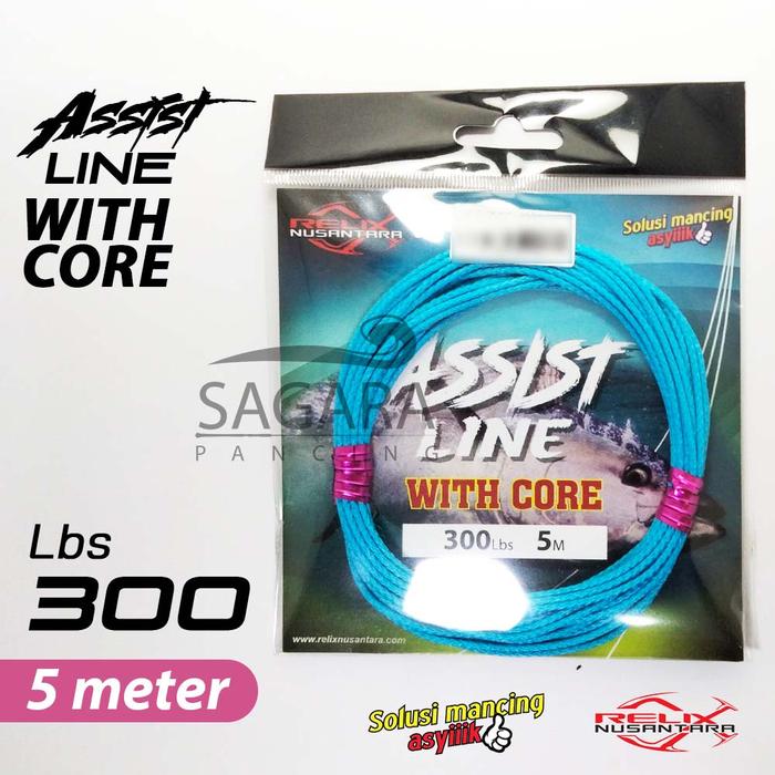 Gambar Assist Line With Core 5 Meter Relix Nusantara Kevlar Hollow Assist Hook - # 300 Lb dari Sagara Pancing undefined Tokopedia