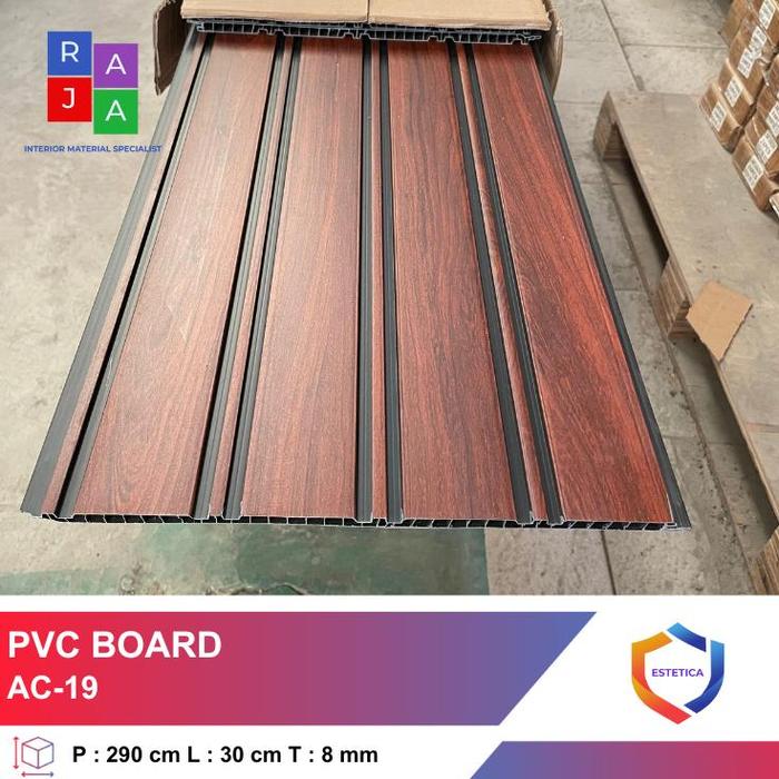 Gambar Termurah !!! WALLPANEL PVC WALLBOARD PVC BOARD MOTIF KAYU LEBAR 30 CM HARGA PER LEMBAR - AC 19 dari FINDRI TOK undefined Tokopedia