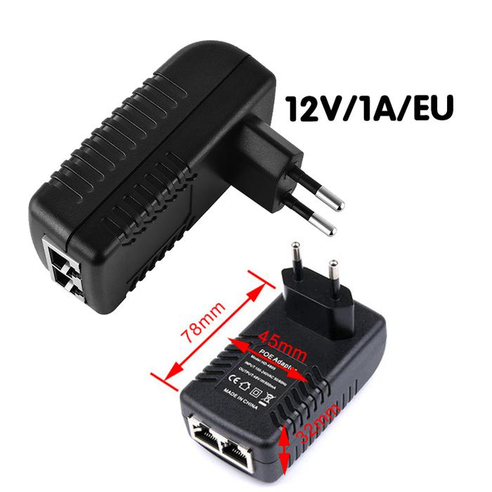 Gambar Adaptor Poe 12V 1A 2A Untuk Htb Netlink Totolink Tplink Media Converter CCTV - 12V1A dari Yuan-K undefined Tokopedia