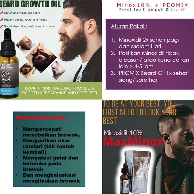 Gambar Terbaru Minoxidil 10%, Penumbuh Brewok Dan Rambut, Anti Botak Bukan Tugain Ready - MINOX10%+PEOMIX dari Aristama Jaya undefined Tokopedia