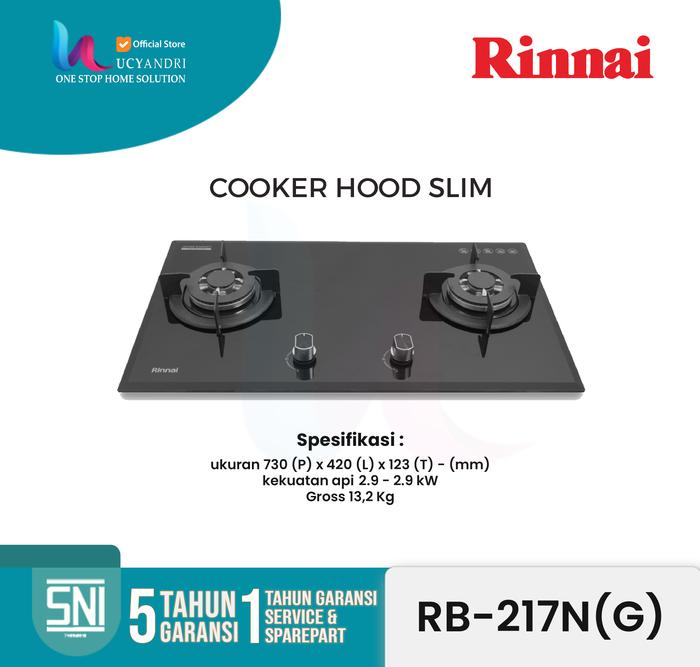 Gambar Kompor Gas Tanam Built-in Gas Hob 2 tungku RINNAI RB 217 NG NEW PRODUK - Packing Standar, Unit Only dari Lucyandri Official undefined Tokopedia