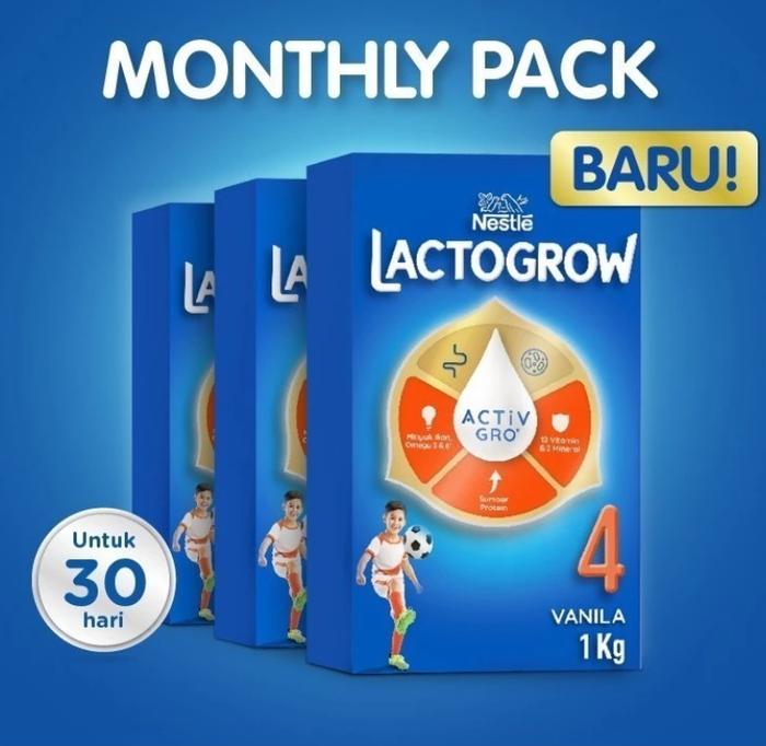 Gambar Nestle LACTOGROW 4 Vanilla Susu Pertumbuhan Anak 3-5 Tahun Box 3 x 1Kg dari toko siwel undefined Tokopedia