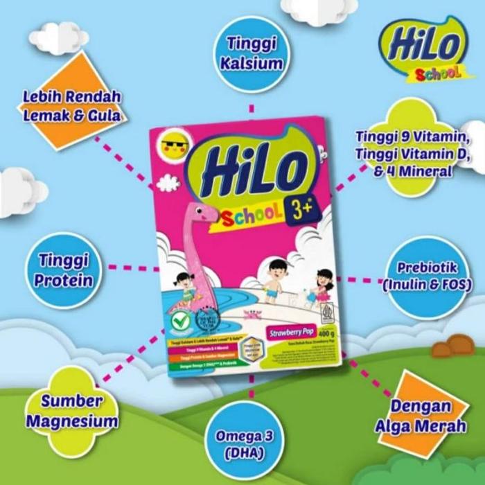 Gambar Hilo School 3+Strawberry Pop / Soya 400gr - Strawberry dari mariahmartshop undefined 5 Tokopedia