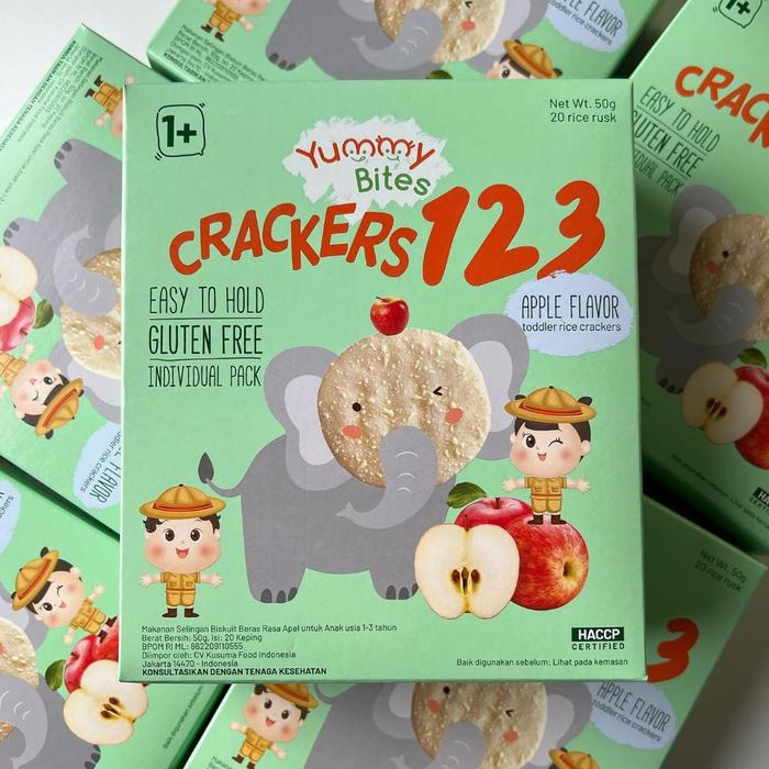 Gambar Harga Terjangkau Yummy Bites Crackers 123 Snack Camilan Anak 12+M 50G #A-094 - Apple dari Plaza Wijaya Ida90 undefined Tokopedia