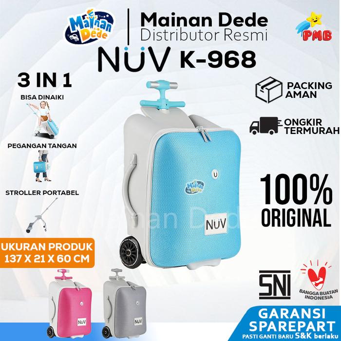Gambar Koper Travel Bisa Dinaiki Anak PMB NUV S968 SMART TRAVEL WITH NUV S968 - Biru, DUS BAWAAN dari Mainan Anak Dede undefined Tokopedia