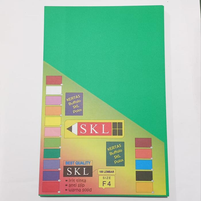 Gambar Kertas Jilid / Kertas Buffalo SKL Polos Ukuran F4 1 PAK Isi 100 Lembar - Hijau Tua dari Meta Stationery_NEW undefined Tokopedia