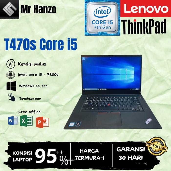 Jual lenovo thinkpad T470s core i5 7300 ssd 256gb ram 8gb