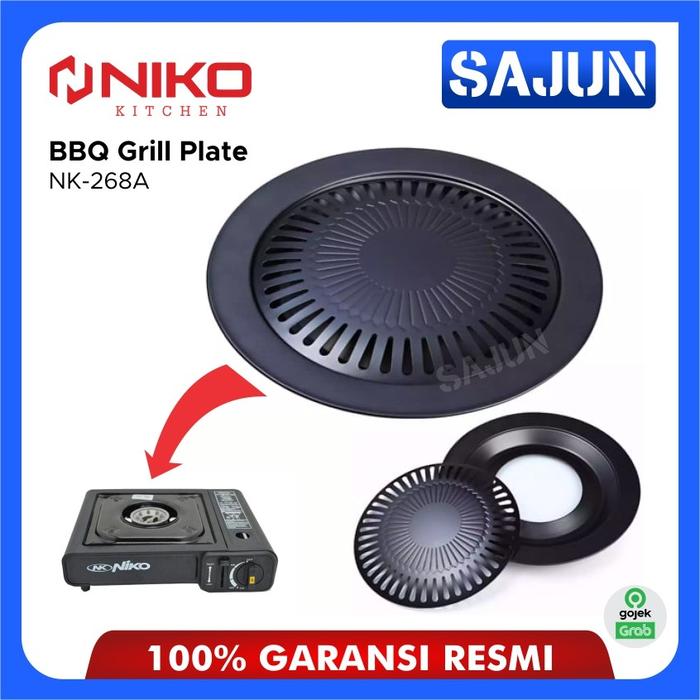 Gambar Niko Kompor Gas Portable 2 in 1 NK268C / NK-268C - Free Wajan - Grill Plate dari Sajun Electronic undefined Tokopedia