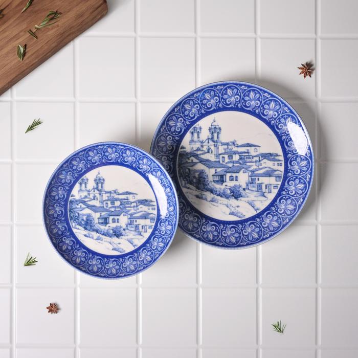 Gambar Village In Blue Dinner Salad Plate ( isi 4 ) - Makan & Salad dari Sango Ceramics Indonesia undefined Tokopedia