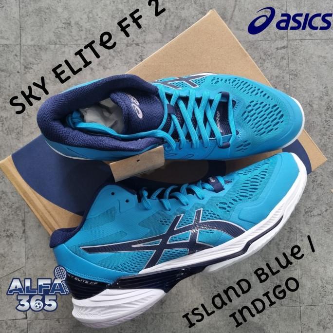 Gambar Sepatu Voli Asics Sky Elite FF 2 2023 - Original Volley Volly Shoes - Island Blue/Ind, 40.5 dari Pusat Belanja Ciracas undefined Tokopedia