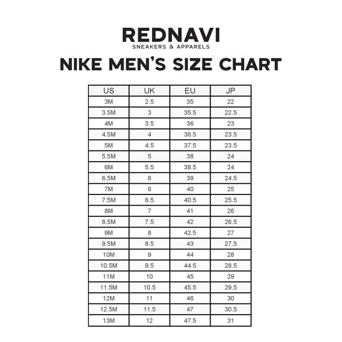 Low Jordan One Size Chart Size Chart Nike Men's To Women'