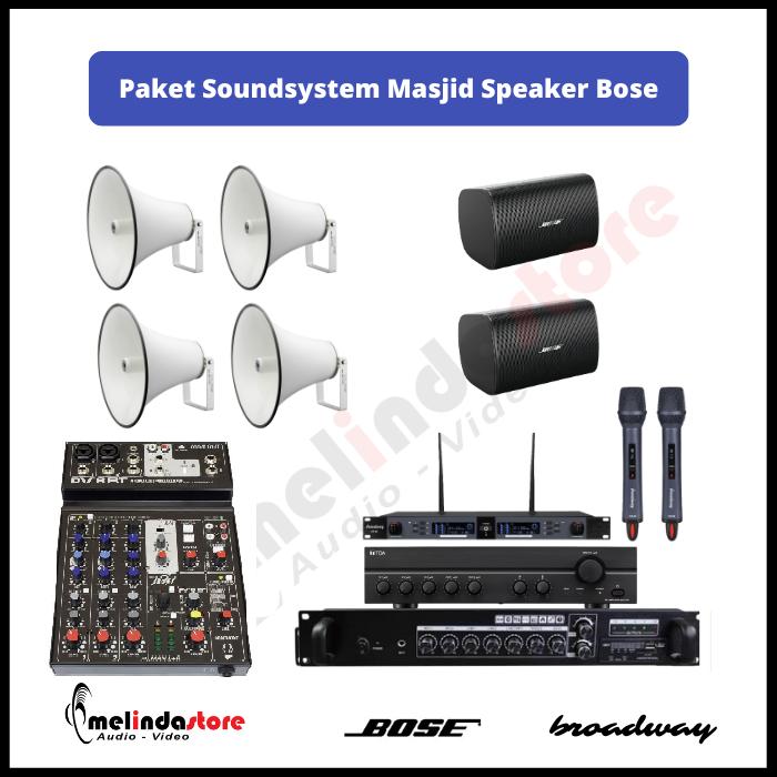 Gambar Paket Sound System Masjid Indoor Outdoor Speaker Bose - 50m2 dari melindastore bandung undefined Tokopedia