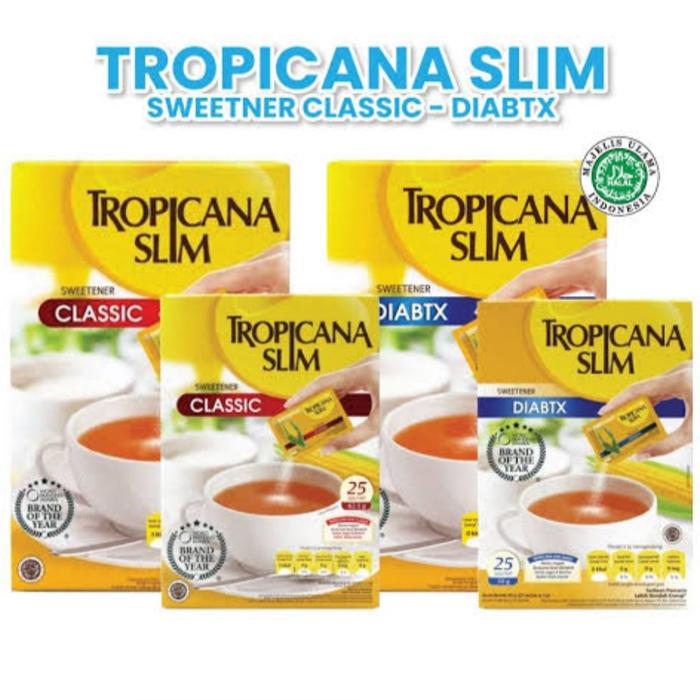 Gambar Tropicana Slim Isi 25 Sachet - Pemanis Bebas Gula - DIABTX dari Syafira Collection20 undefined Tokopedia