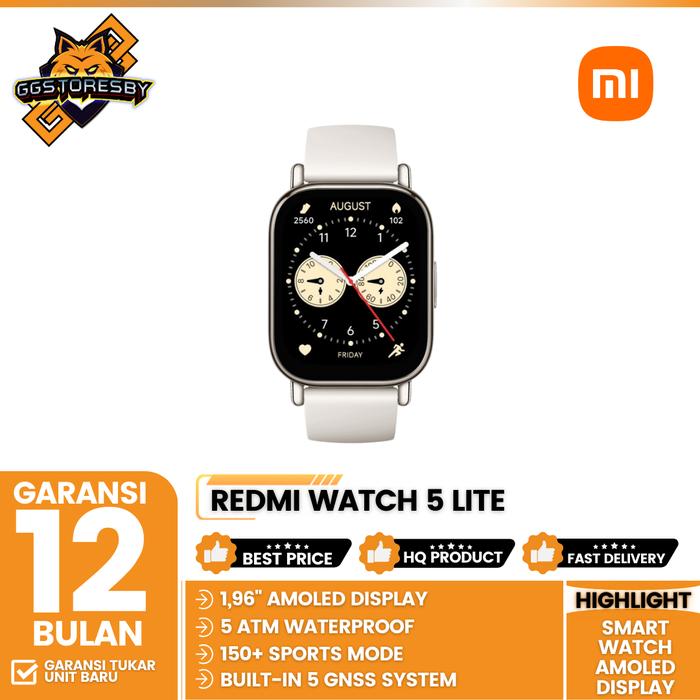Gambar XIAOMI REDMI WATCH 5 LITE | 1.96" AMOLED DISPLAY 5 ATM WATERPROOF - Light Gold dari GGSTORESBY undefined Tokopedia