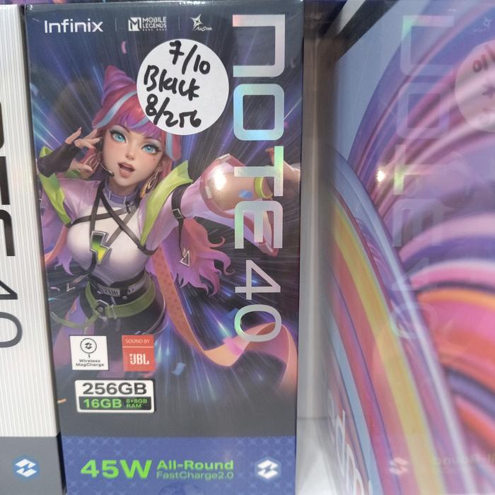 Gambar Infinix Note 40 8/256 Garansi Resmi. Segel - Black dari Asia Marina Store undefined Tokopedia