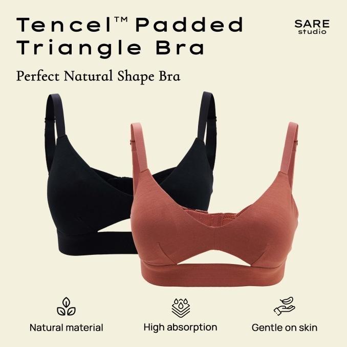 Gambar Sare Studio Padma Padded Tencel Triangle Bra 2 Packs in Mix Color - S dari fioramal undefined Tokopedia