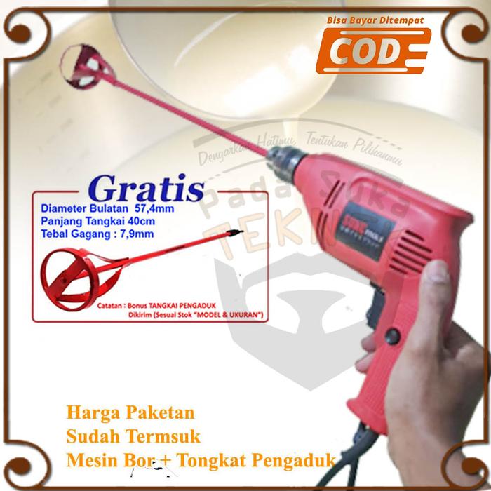 Gambar mesin bor pengaduk adonan adukan mixer adukan pukis donat terigu martabak - mesin+tangkai dari Pada Suka Teknik undefined Tokopedia