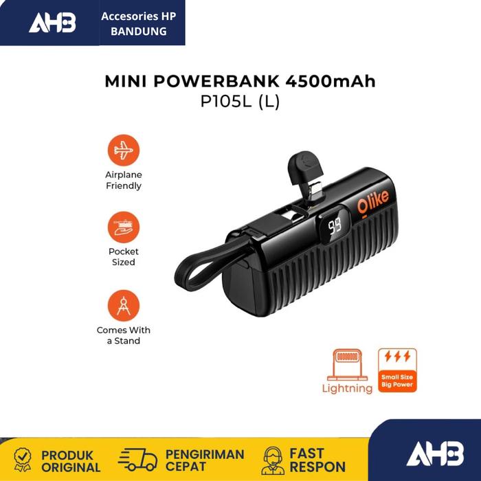 Gambar OLIKE P105 Mini Powerbank 4500mAH Dual Charging - LIGHTNING  dari Aksesoris Hp Bandung_NEW undefined Tokopedia