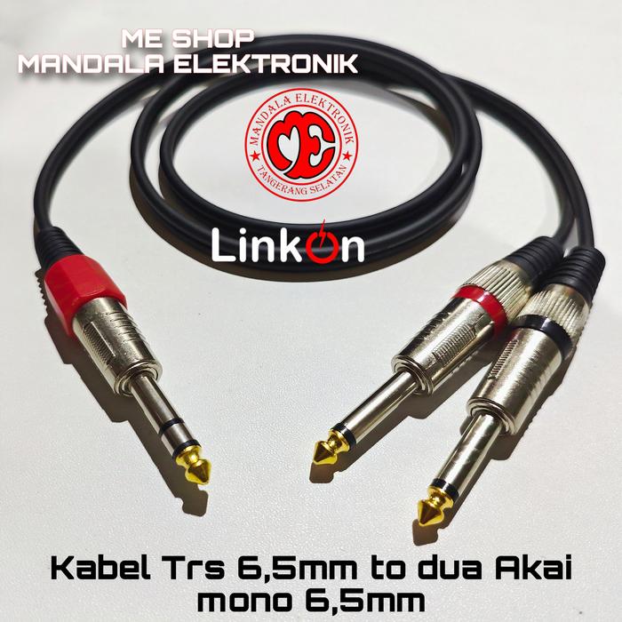 Gambar kabel audio jack akai stereo 6,5mm trs to 2 jack akai mono 6,5mm - 1,5meter dari Mandala Elektronik 12.17 undefined 4 Tokopedia