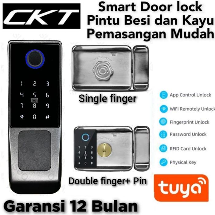 Gambar Smart Elektrik Door lock kunci pintu Termurah finger print sidik jari - 1 finger dari Casing Kunci undefined Tokopedia