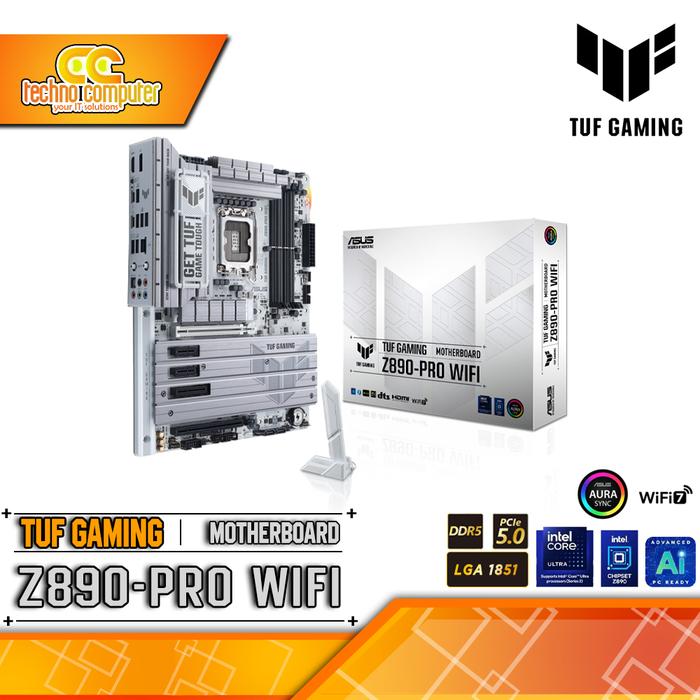 Gambar MOTHERBOARD ASUS TUF GAMING Z890-PRO WIFI - ATX, LGA1851, Z890, DDR5 dari Techno Computer Bali undefined Tokopedia