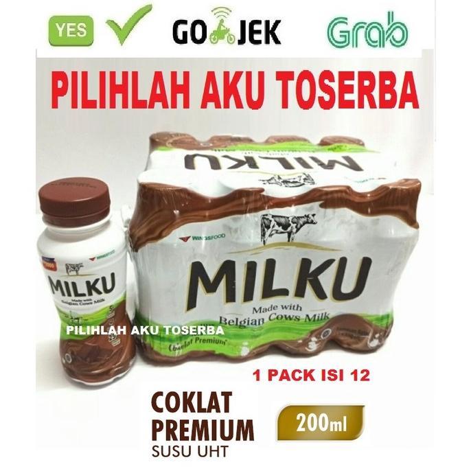 Gambar MILKU Susu UHT Rasa COKELAT 200 ml - 1 pack isi 12 botol dari Affan Susu Shop undefined Tokopedia