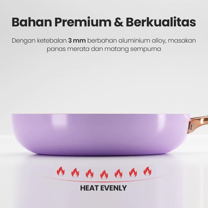 Gambar Mecoo Most Aesthetic Premium Non-stick Cookware 7 PCS Granit Anti Lengket Peralatan Masak Dapur Untuk Semua Kompor Panci Wajan - Irish Lilac dari RKJ beauty undefined Tokopedia