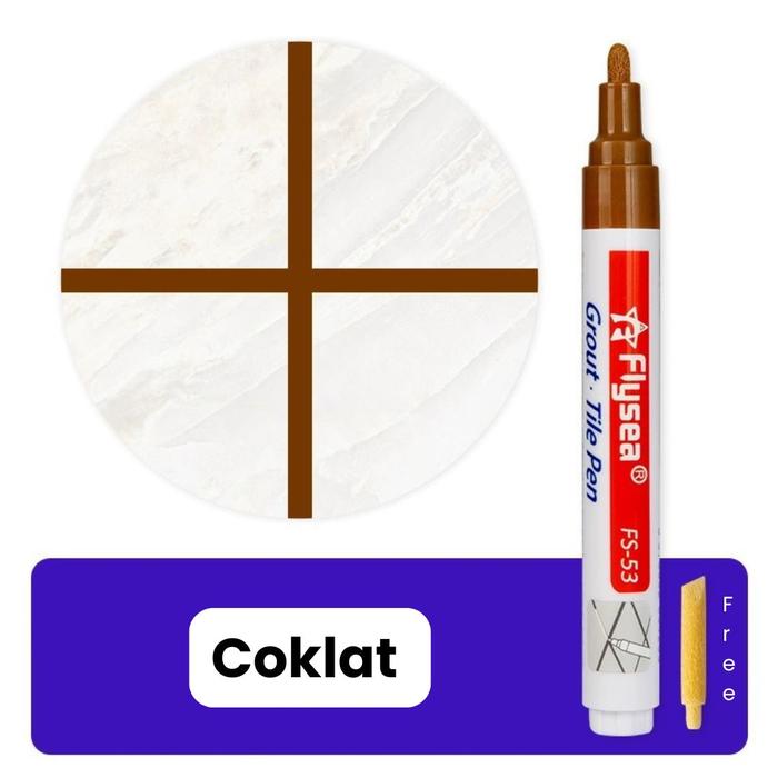 Gambar Tile Reform Tile Grout Marker - SPIDOL NAT KERAMIK - SPIDOL COKLAT dari MeliFarida Toserba undefined Tokopedia