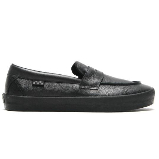 Vans Slip On Skate Loafer Leather Black Black 39
