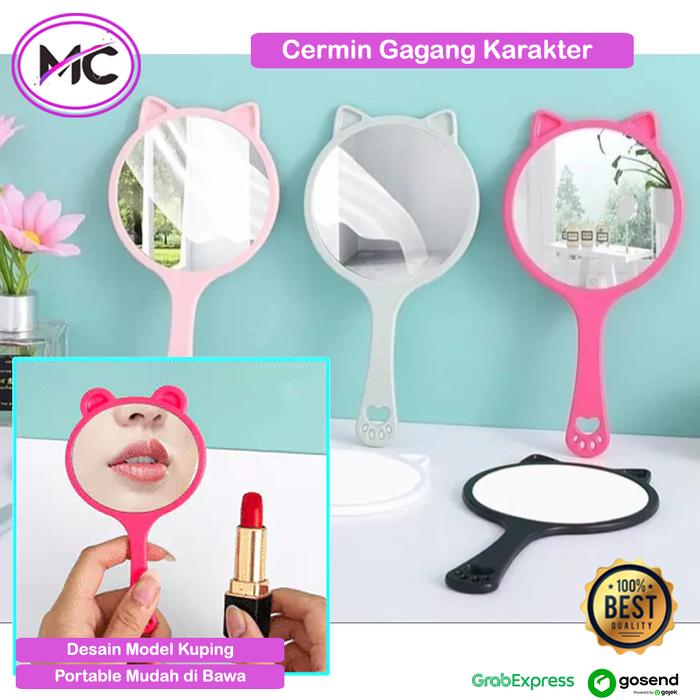 Gambar Kaca Cermin Bulat Mini Gagang Karakter Cermin Make Up Portable Kaca Rias Makeup Travel Travelling Cermin Souvenir Murah dari MC gudang undefined Tokopedia