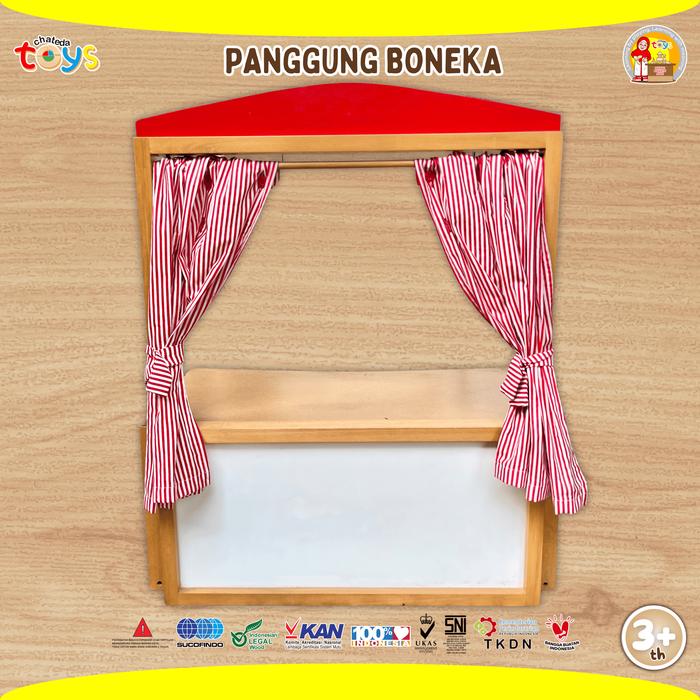 Gambar Panggung Boneka Mainan Edukasi Chateda Toys - Tanpa Boneka dari Chateda Toys undefined Tokopedia