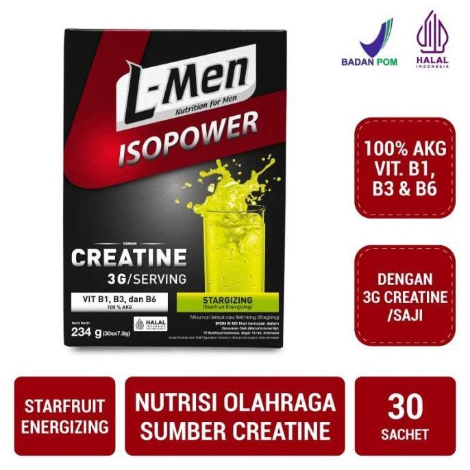 Gambar L-Men Isopower Stargizing 30 Sachet LMen Creatine&Vit B Rasa Starfruit - PER KOTAK  dari zakisehat undefined 4 Tokopedia