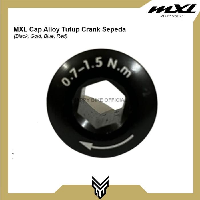 Gambar MXL Baut Tutup Crank Arm Sepeda Hollowtech 2 HT2 Alloy Crank Cover Cap - Black dari MXL Sports Indonesia undefined Tokopedia