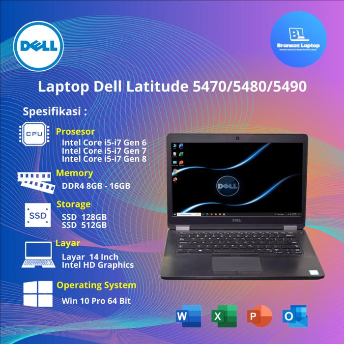 Gambar Laptop Dell Latitude 5470| 5480| 5490/ Core i5/ i7| Murah dan Bagus - 5470 i5 HD, RAM 4/ SSD 128 dari Brankas Laptop undefined Tokopedia
