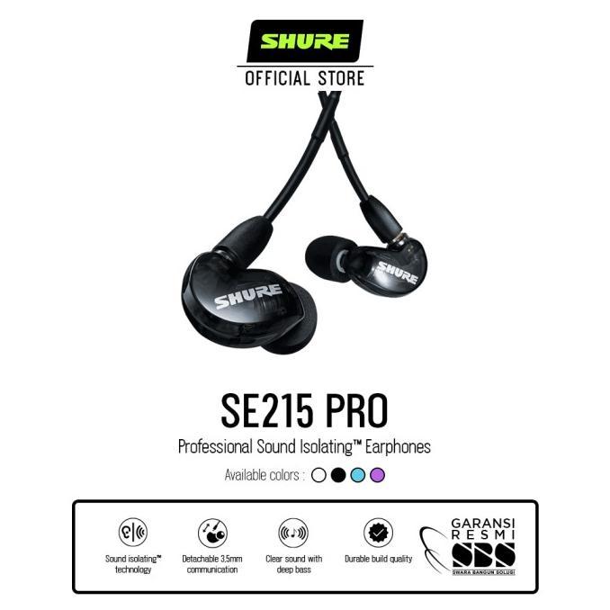 Gambar Shure SE215 Professional Earphone Special Edition Black - SE215-K dari Methgrup undefined Tokopedia