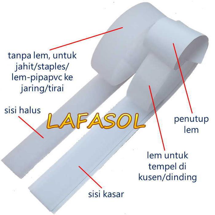 Gambar Velkro Tempel Jahit Tempelan Sangkutan Gorden Tirai Vitrase Blackout Hordeng Korden Gordyn Vitrage Jendela Pintu Teralis Kasa Kawat Jaring Anti Nyamuk Lem Double Tape Lakban Perekat Kusen Dinding Ventilasi Lubang Angin Roster Lis no magnet aluminium karet - PUTIH 2cm x 1m dari LAFASOL.ID undefined Tokopedia