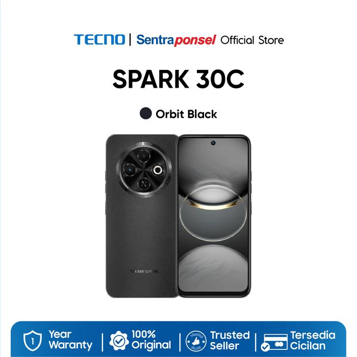 Gambar TECNO SPARK 30C 6GB/128GB, 120Hz Display, Sony 48MP Camera, Helio G81, 5000mAh, IP54, 7.8mm Ultra Slim, NFC - Garansi Resmi - Orbit Black dari sentraponselofficial undefined Tokopedia
