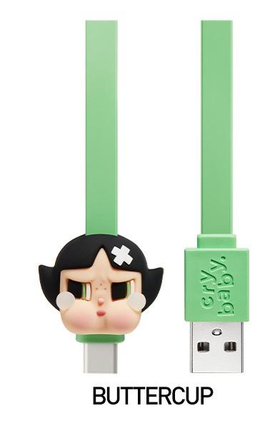 Gambar (SELECTED) POPMART Cry Baby x PPG Powerpuff Girls Type C Cable / kabel charger tipe c crybaby ppg - Buttercup dari AFK - Away From Keyboard undefined Tokopedia