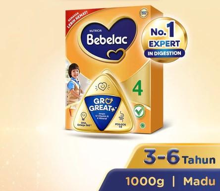 Gambar Bebelac 4 Madu Susu Pertumbuhan Bubuk 1000 gr dari fishshope undefined Tokopedia