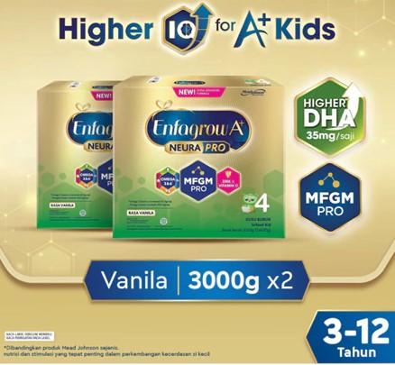 Gambar Enfagrow A+ 4 Susu Formula Anak 3 - 12 Tahun Vanila 3000 gr x 2 dari fishshope undefined Tokopedia
