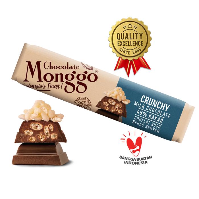 Gambar Chocolate Monggo | Crunchy & Milk Chocolate 33gr | Coklat Murni 100% Cocoa Butter | Cokelat Susu Rice Puff - Crunchy dari Chocolate Monggo Indonesia undefined Tokopedia
