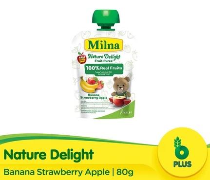 Gambar Milna Nature Delight Apple, Banana, Strawberry 80gr( isi 3) dari fishshope undefined Tokopedia