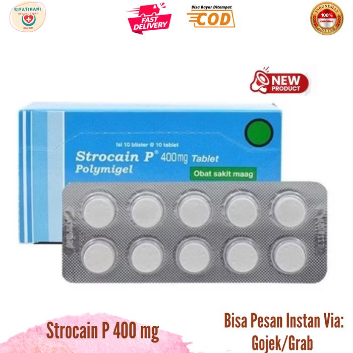 Gambar Strocain P 400 mg, obat sakit maag dan asam lambung dari Kurniawan Sanjaya undefined Tokopedia