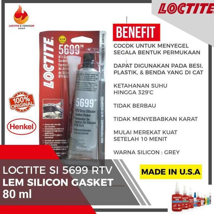 Gambar Terbaru Loctite Si 5699 Rtv Sillicone Gasket Grey 80 Ml Ready - GREY dari allshadollshop undefined Tokopedia