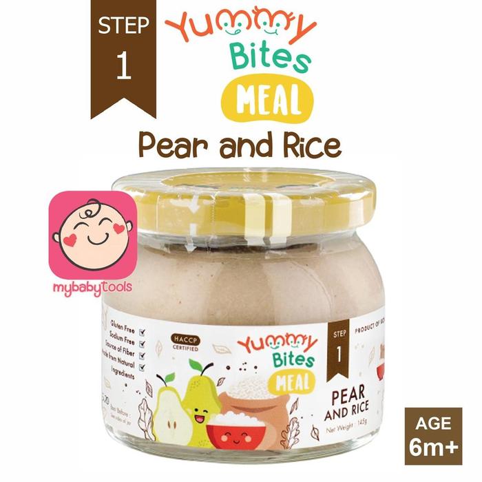 Gambar YUMMY BITES MEAL STEP 1 STEP 2 STEP 3 145gr JAR BOTOL KACA - Pear And Rice dari Affan Susu Shop undefined Tokopedia