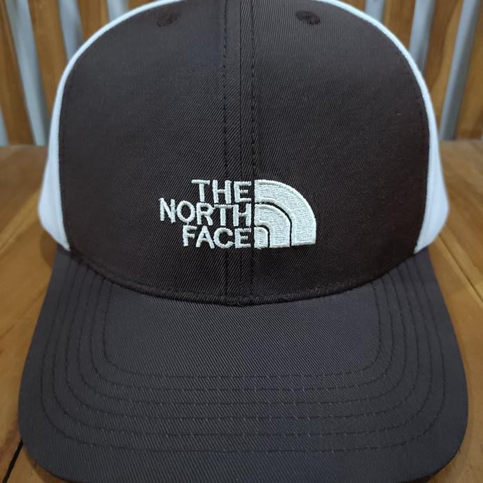 Gambar Topi the north face,trucker hat outdoor,topi hiking tnf,topi norpes - Brown white dari Wintersmode18 undefined Tokopedia