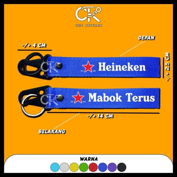 Gambar DISKON CHICKEYCHAIN GANTUNGAN KUNCI PLESETAN HEINEKEN KEYCHAIN HENIKEN BAHAN NILON FREE RING KUNCI PRINTING DTF PREMIUM READYY - Biru dari peri kian undefined Tokopedia