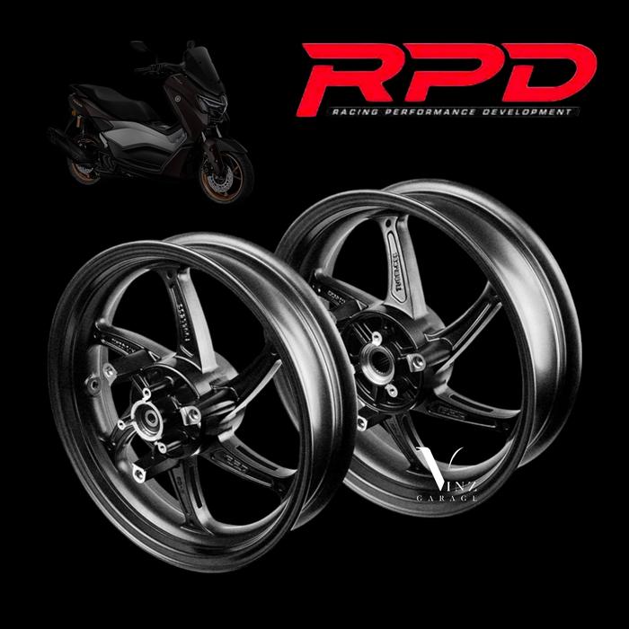 Gambar Velg RPD Nmax New Nmax Turbo By RPD Skyblade Hitam // Velg RPD Sky Blade Nmax Turbo / Nmax Neo / Nmax New By RPD // Casting Wheel Skyblade Black All New Nmax / Original By RPD dari Vinz Garage_NEW undefined Tokopedia
